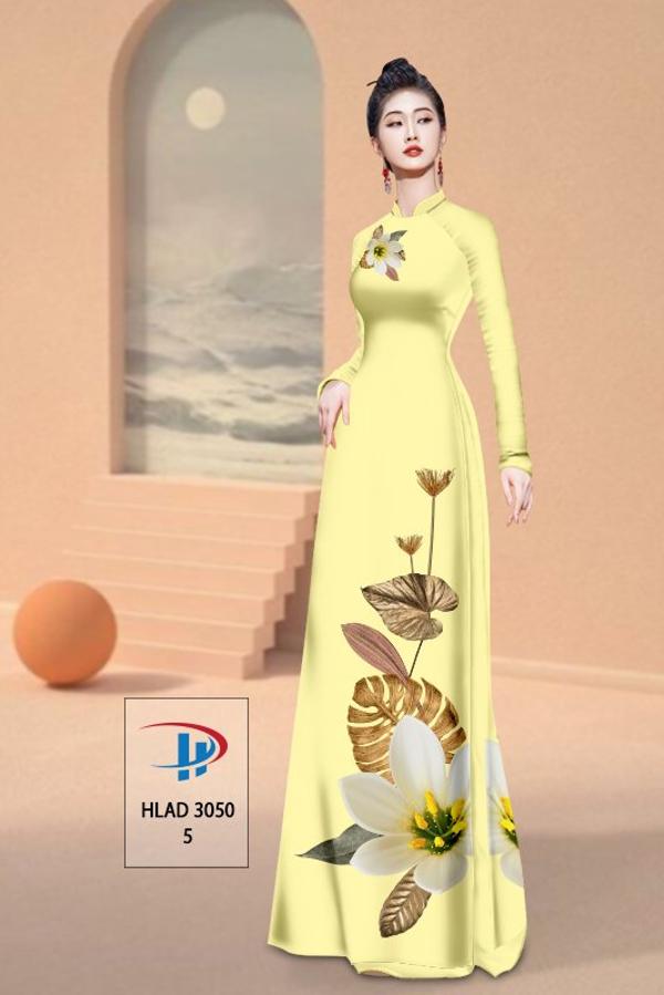Vải Áo Dài Hoa In 3D AD HLAD3050 15